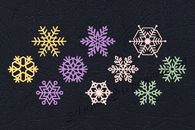 Набор «Снежинки пастельные» из фетра