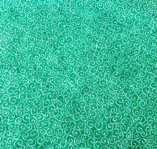 Ткань для пэчворка и скрапбукинга Зеленые завитки