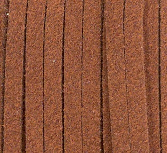 Шнур из искусственной замши (велюр) рыже-коричневый