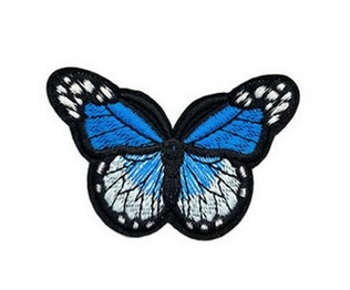 Аппликация, нашивка Бабочка голубая