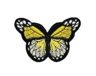 Аппликация, нашивка Бабочка желтая