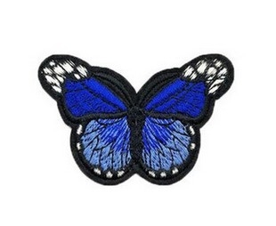Аппликация, нашивка Бабочка синяя