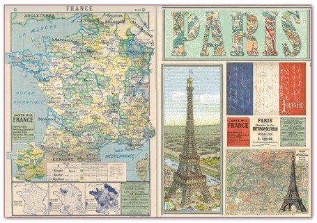 Бумага рисовая для декупажа Карта Франции