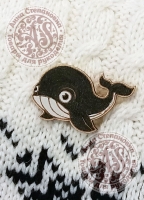 Значок «Маленький кит» деревянный