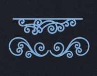 Набор «Узоры для открыток» синие из фетра