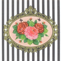 Салфетка для декупажа «Розы в рамке»