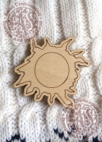 Заготовка деревянного значка «Солнце»