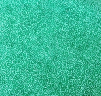 Ткань для пэчворка и скрапбукинга Зеленые завитки