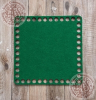 Фетровое донышко для корзинок «Квадрат» зеленый