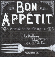 Салфетка для декупажа Bon Appetit маленькая
