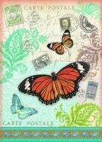 Бумага рисовая Открытка с бабочками