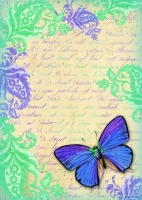 Бумага рисовая Письмо с бабочкой