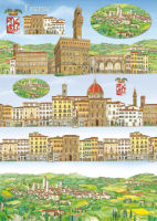 Большая карта для декупажа Итальянский городок